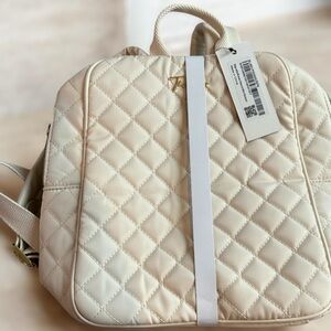 Elegant Cream Quilted Backpack